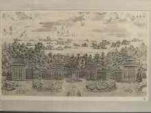 Appraisal: A large Chinese print of a Yuanmingyuan Western style palace