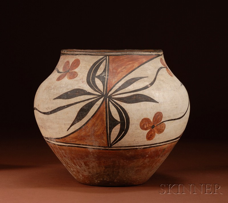 Appraisal: Southwest Polychrome Pottery Jar Zia c first quarter th century