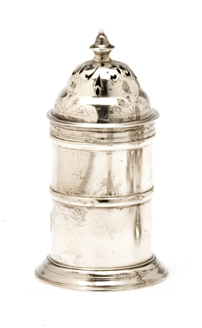 Appraisal: GEORGE II SILVER KITCHEN PEPPER JOHN KIRKUP NEWCASTLE - Of