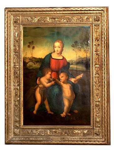 Appraisal: MANNER OF RAPHAEL - 'Madonna Del Cardellino' oil on canvas