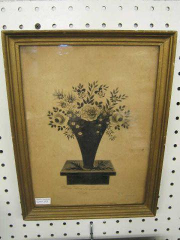 Appraisal: th Century Drawing floral still life