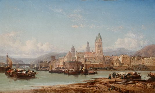 Appraisal: WEBB James British - ''Coblenz on the Rhine '' Oil