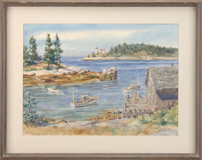 Appraisal: DWIGHT CLARK SHEPLER American - ENTRANCE TO BURNT COVE SWAN