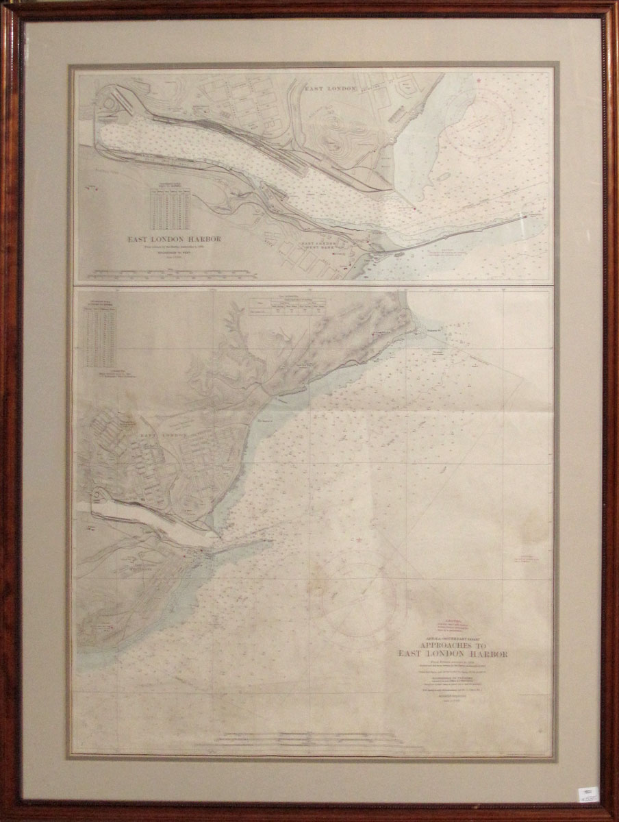 Appraisal: NAUTICAL CHART quot AFRICA-SOUTHEAST COAST APPROACH TO EAST LONDON HARBOR