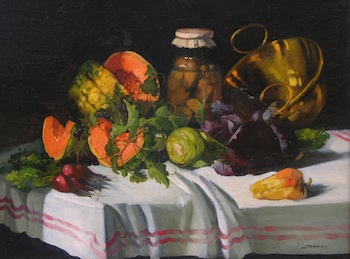 Appraisal: Vilmos Murin Hungarian - Still Life with Fruit Oil on