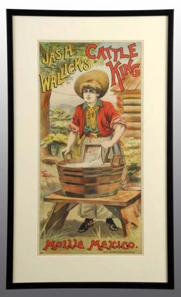 Appraisal: Cattle King Western Wash Woman Poster Description Late s Great