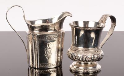 Appraisal: A George IV silver Christening mug William Bateman I London