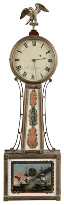 Appraisal: Boston Federal Banjo Clock early th century mahogany face with