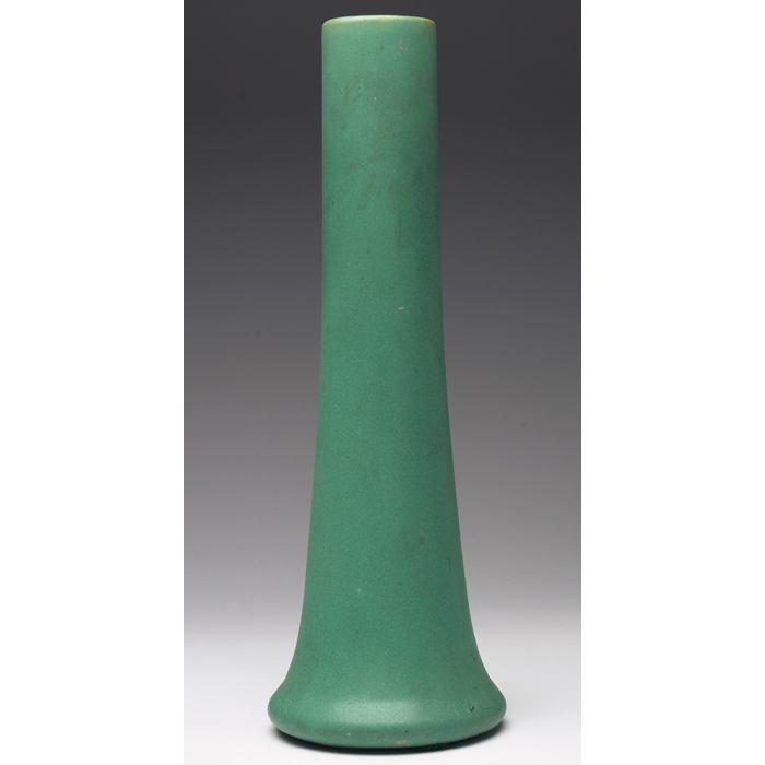 Appraisal: Teco vase designed by Fritz Albert cylindrical shape with a