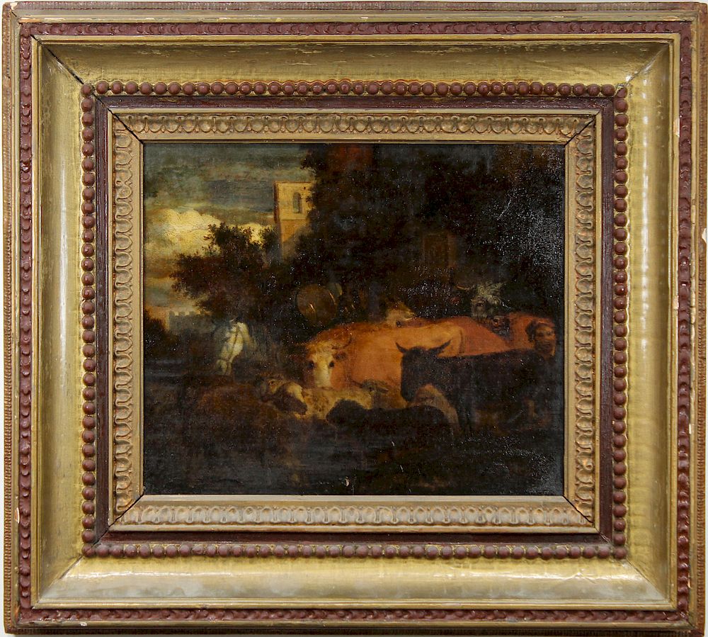 Appraisal: th C Old Master Bucolic Painting th C Old Master