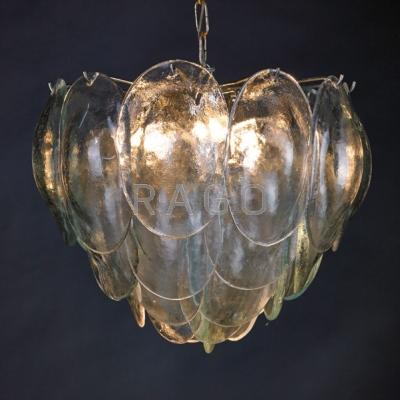 Appraisal: CAMER Chandelier Italy s Molded glass and chromed steel x