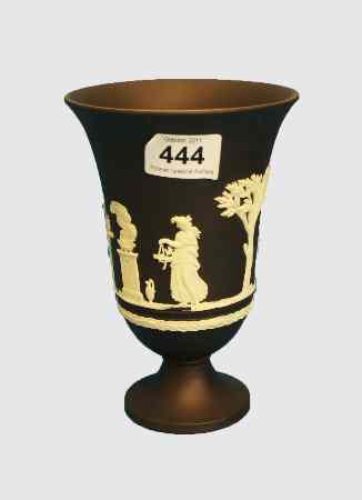 Appraisal: Wedgwood black and white jasper vase height cm