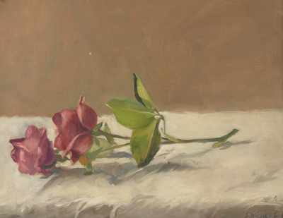 Appraisal: Frederick Hale McDuff American b Two roses Oil on canvas