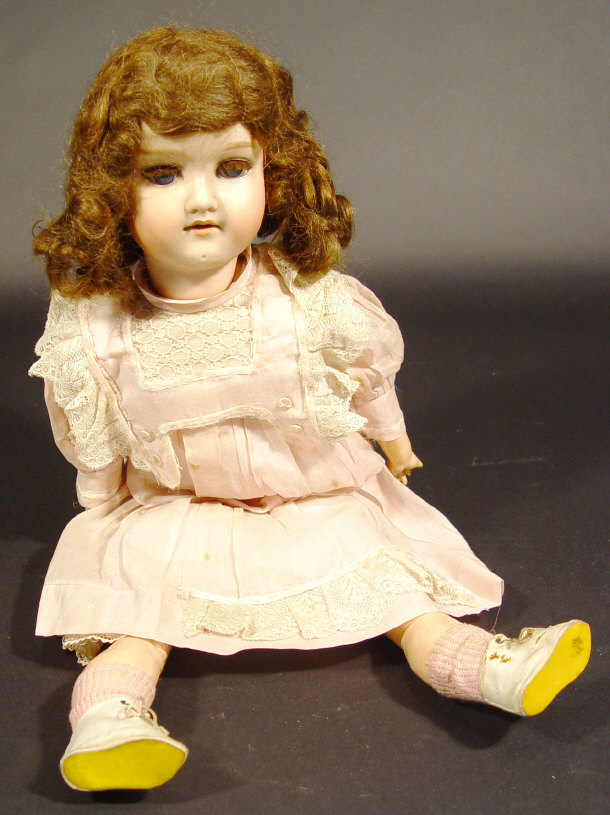 Appraisal: Armand Marseille bisque headed doll with open-close eyes open mouth