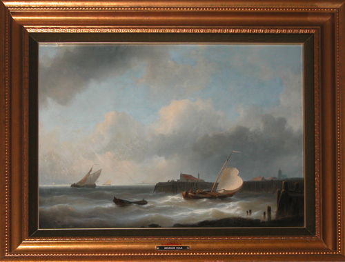 Appraisal: A Stormy Sea Hulk Abraham x inches Oil on canvas