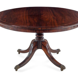 Appraisal: A Regency Rosewood Center Table Circa Height x diameter of