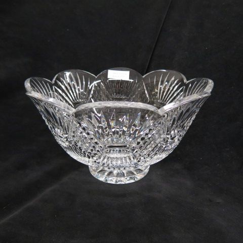 Appraisal: Waterford Cut Crystal Bowl elaborate cutwork diameter deep signed excellent