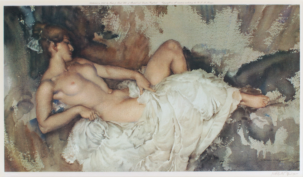 Appraisal: FLINT Sir William Russell Scottish - Reclining Female Nude Beauty