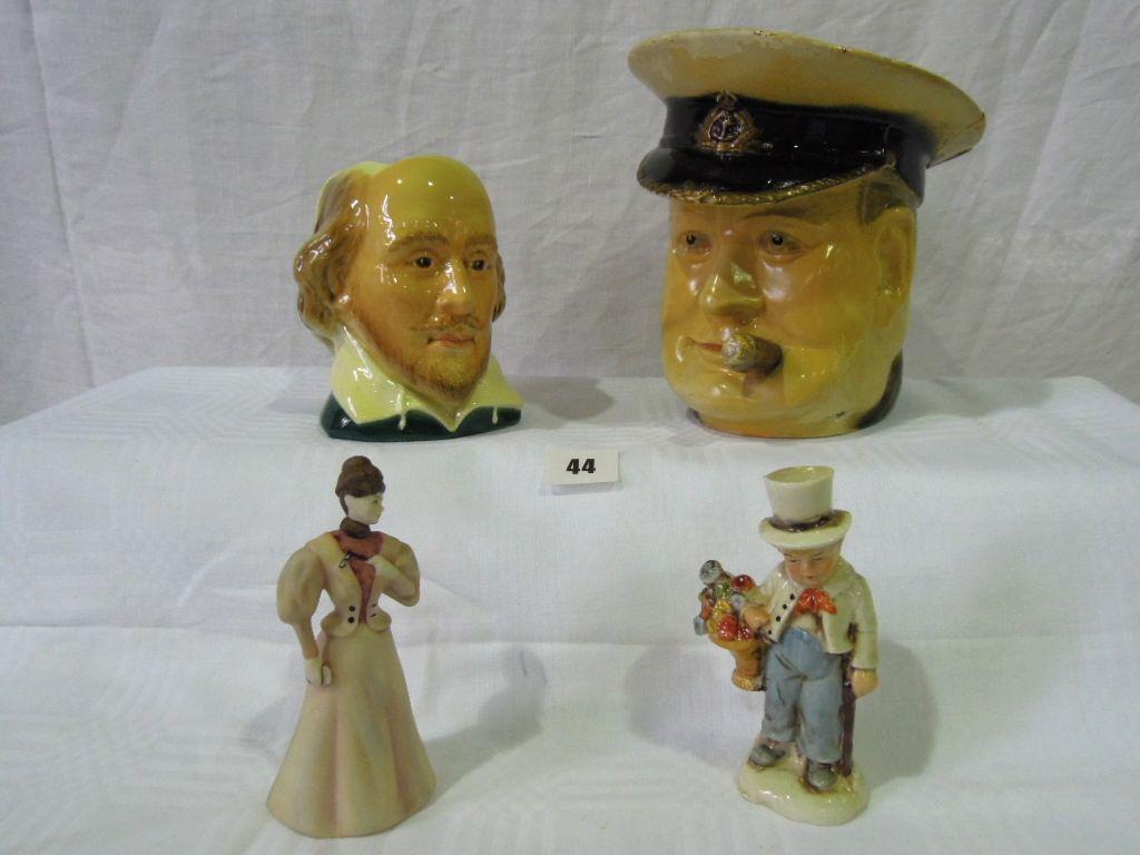 Appraisal: A Winston Churchill Toby Jug together with a William Shakespeare