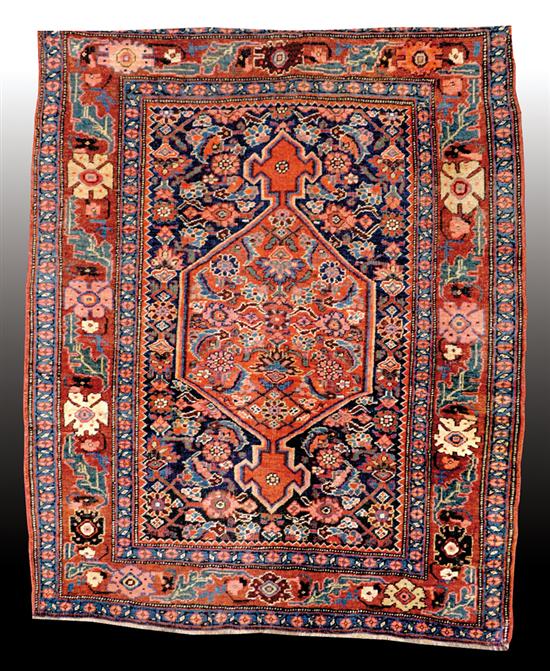 Appraisal: Antique Bidjar carpet ' x ' Good condition Borders intact