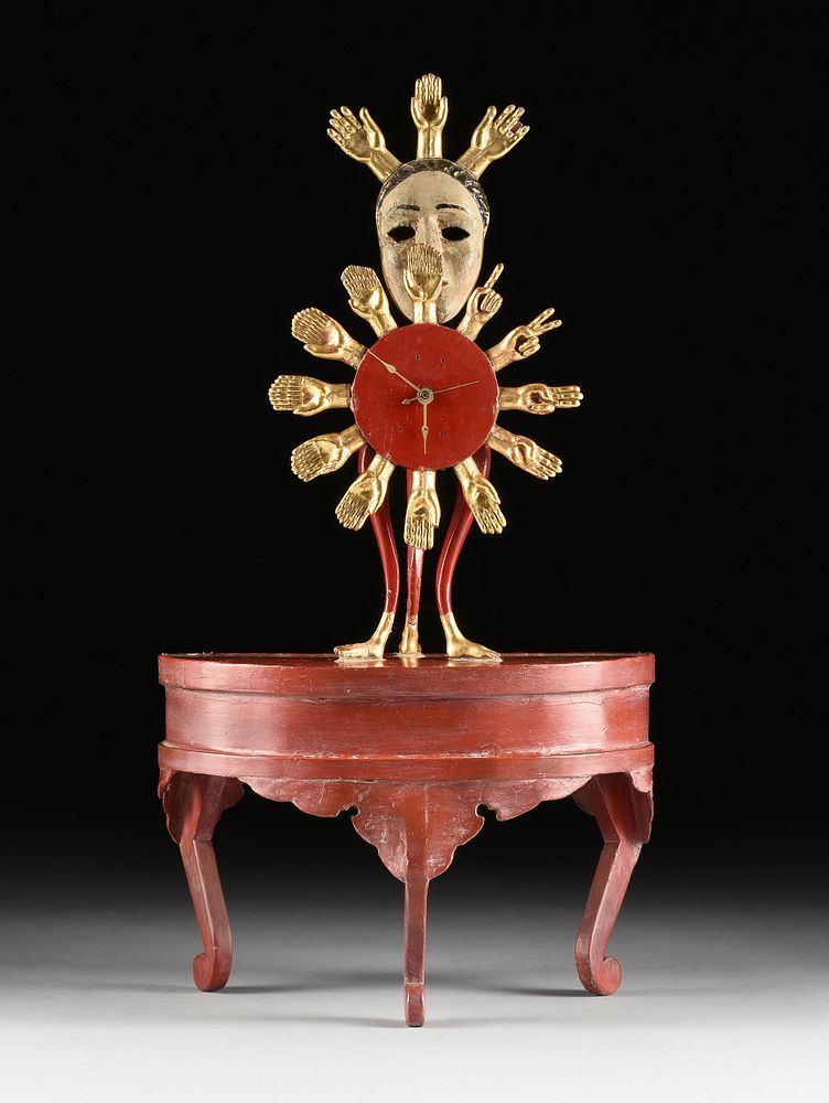 Appraisal: PEDRO FRIEDEBERG Italian Mexican b AN HOROLOGICAL SCULPTURE ON STAND