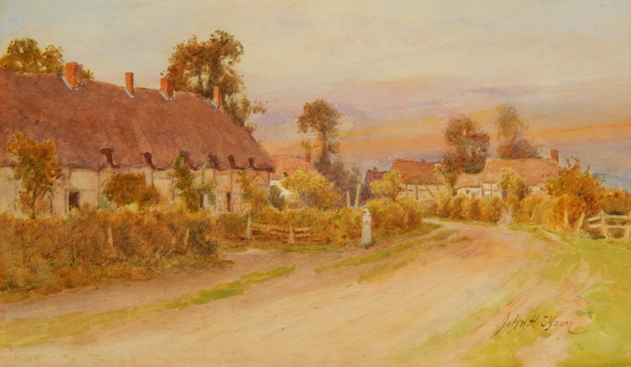 Appraisal: John H Tyson act - Evening in Wilford village Warwickshire