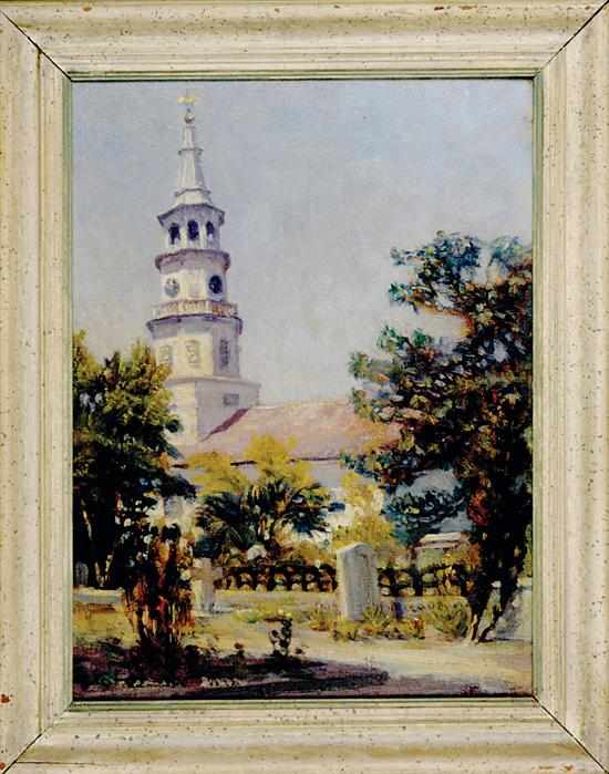 Appraisal: William Posey Silva California Tennessee - CHARLESTON SPIRES oil on