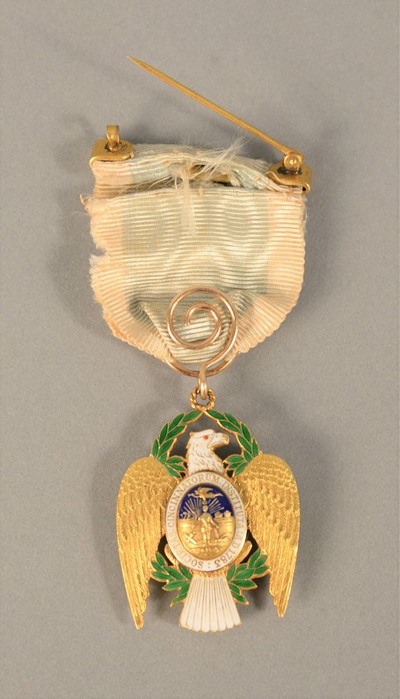 Appraisal: Society of The Cincinnati Medal in gold blue and white