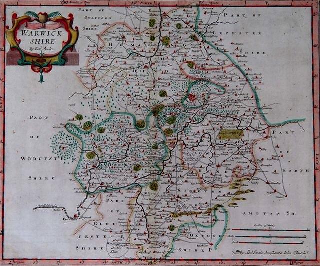 Appraisal: MAPS ROBERT MORDEN'Worcestershire' and 'Warwickshire' hand coloured x and x