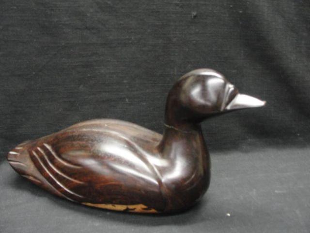 Appraisal: Midcentury Rosewood Decoy From a Central Park West NYC estate