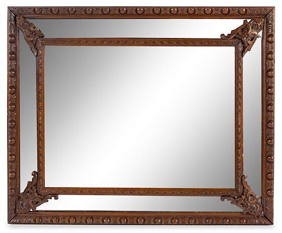 Appraisal: A Regence Style Oak Mirror Height x width inches A