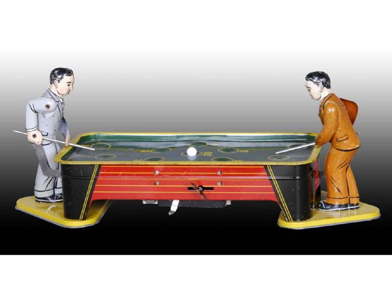 Appraisal: Tin Wind-Up Ranger Steel Toy Pool Players Description '' L