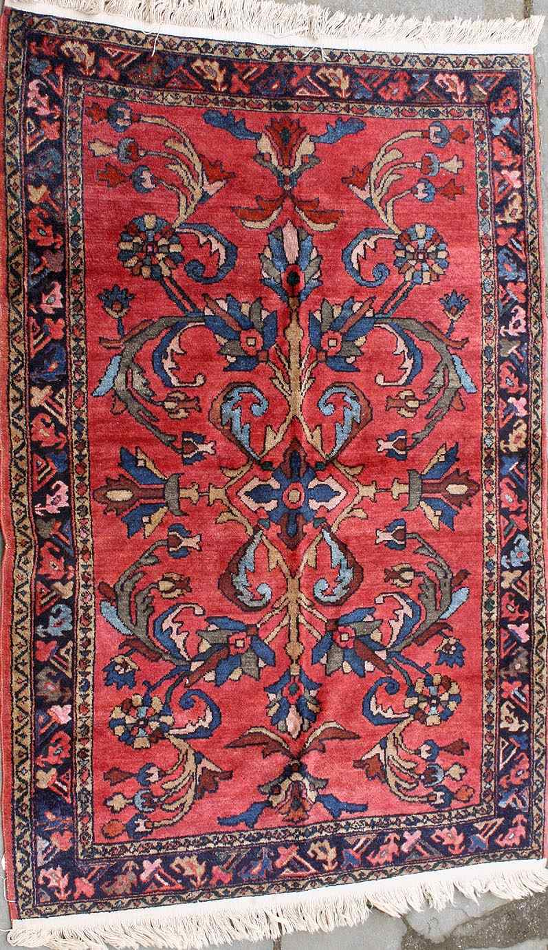 Appraisal: ORIENTAL RUG LILLIHAN ' x ' '' Central diamond-shaped elements