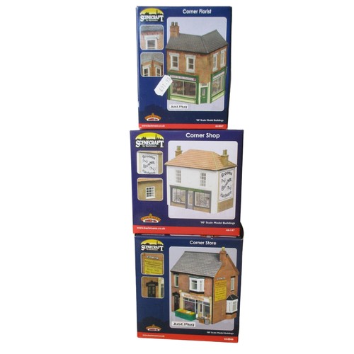 Appraisal: New boxed Bachmann oo gauge railway buildings Corner Shop Corner