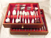 Appraisal: A part canteen of silver plate comprising each table knives