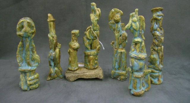 Appraisal: Robert Lohman - IN six ceramic figures approximately tall depicting