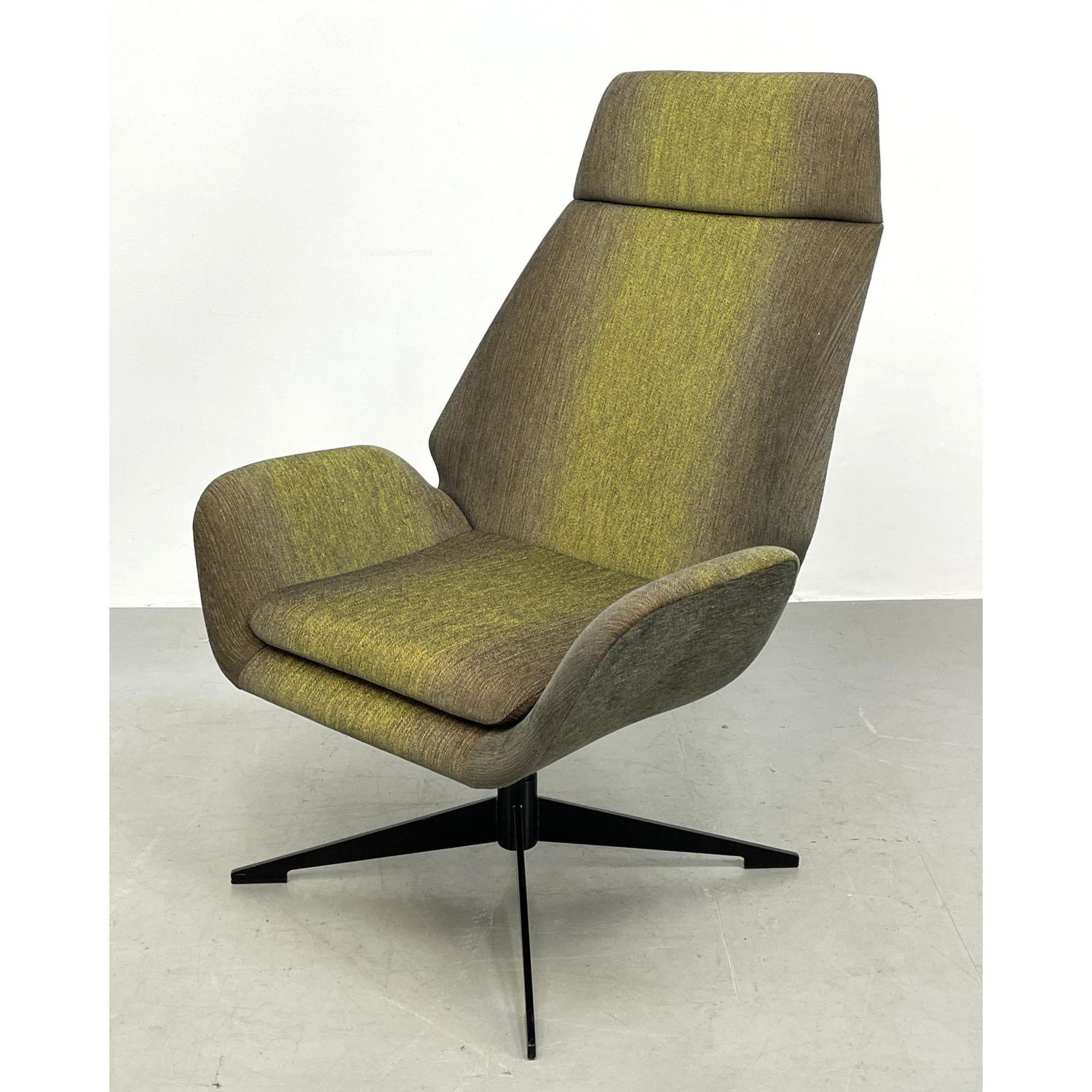 Appraisal: HBF Tall Back Contemporary Lounge Chair Flared Arms Swivels on