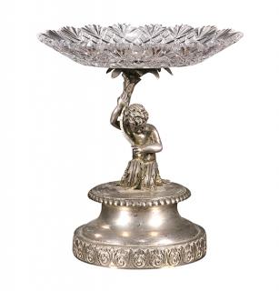 Appraisal: Russian sterling silver compote by Aleksandr Lyubavin St Petersburg prior