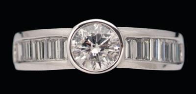 Appraisal: Diamond engagement ring central round brilliant-cut diamond estimated weight cts