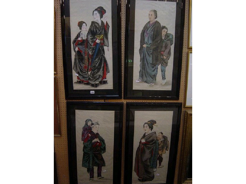 Appraisal: A set of early th century Japanese water colours on