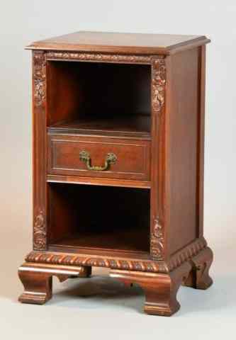 Appraisal: A Chippendale Style One Drawer CabinetIn probably mahogany with one