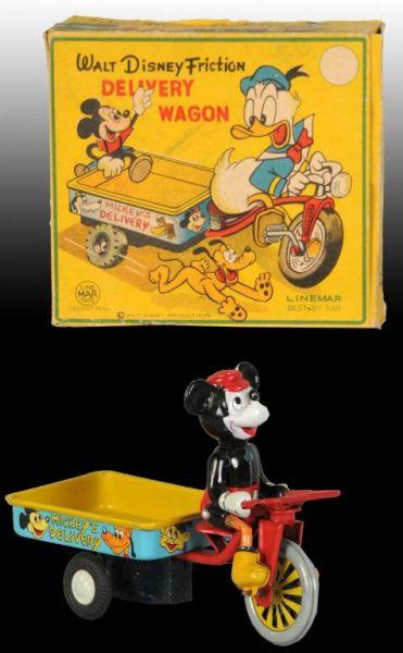 Appraisal: Linemar Disney Mickey Mouse Delivery Wagon in O B Description