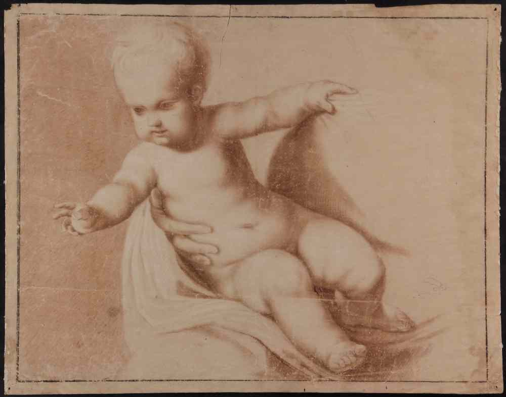 Appraisal: OLD MASTERS DRAWING - Italian Renaissance Bistre Study of an