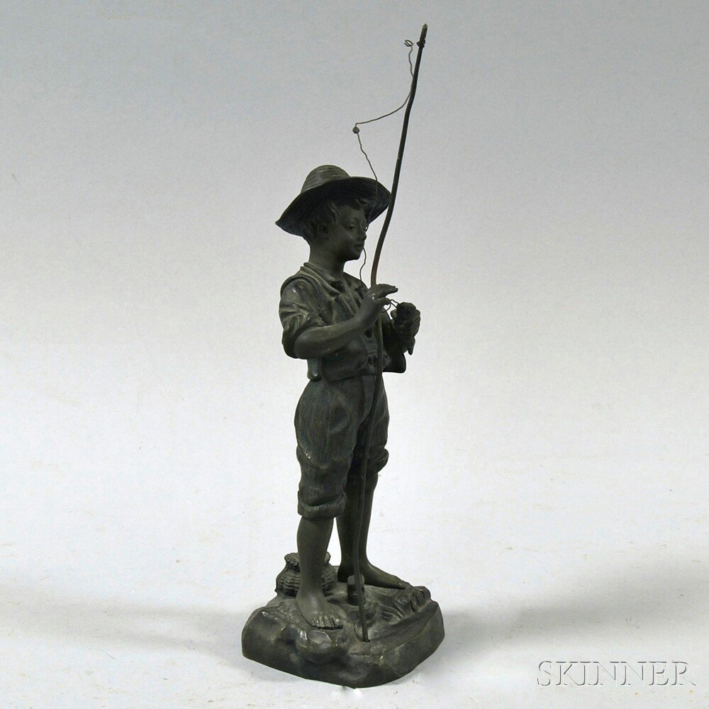 Appraisal: George Omerth French fl - Bronze Figure of a Boy