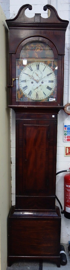 Appraisal: An early Victorian mahogany eight day longcase clock the domed