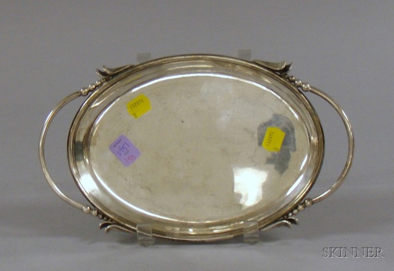 Appraisal: Georg Jensen Sterling Handled Tray lg in