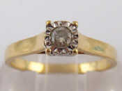 Appraisal: A carat gold diamond solitaire ring diamond approx carat size