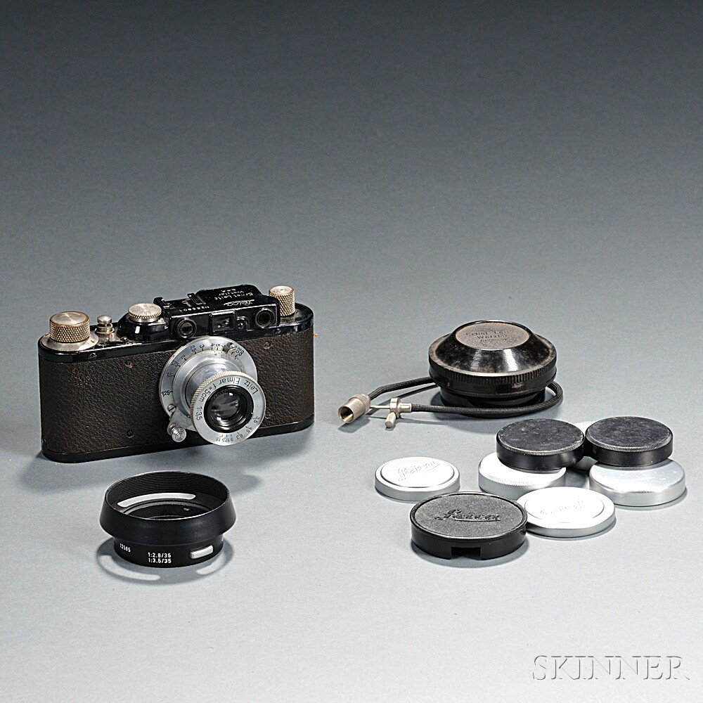 Appraisal: Black Leica IId with Elmar Lens Germany c no the