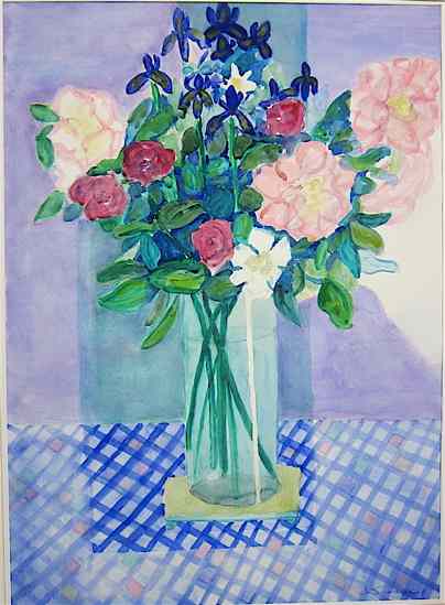 Appraisal: JO SCHWAGER WATERCOLOR ON PAPER American th century Still life