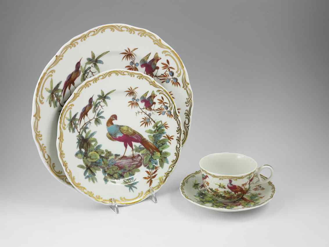 Appraisal: ANDREA ''EXOTIC BIRDS'' FINE CHINA pieces to include each of